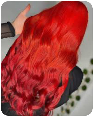 COLETA: Rojo Fantasía (sirenita) 18 pulgadas 100g