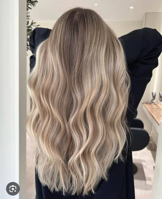 COLETA: Balayage 6/Rubio Nacarado 18 pulgadas 100g